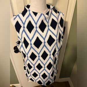 Talbots Diamond High Neck Sleeveless Top
